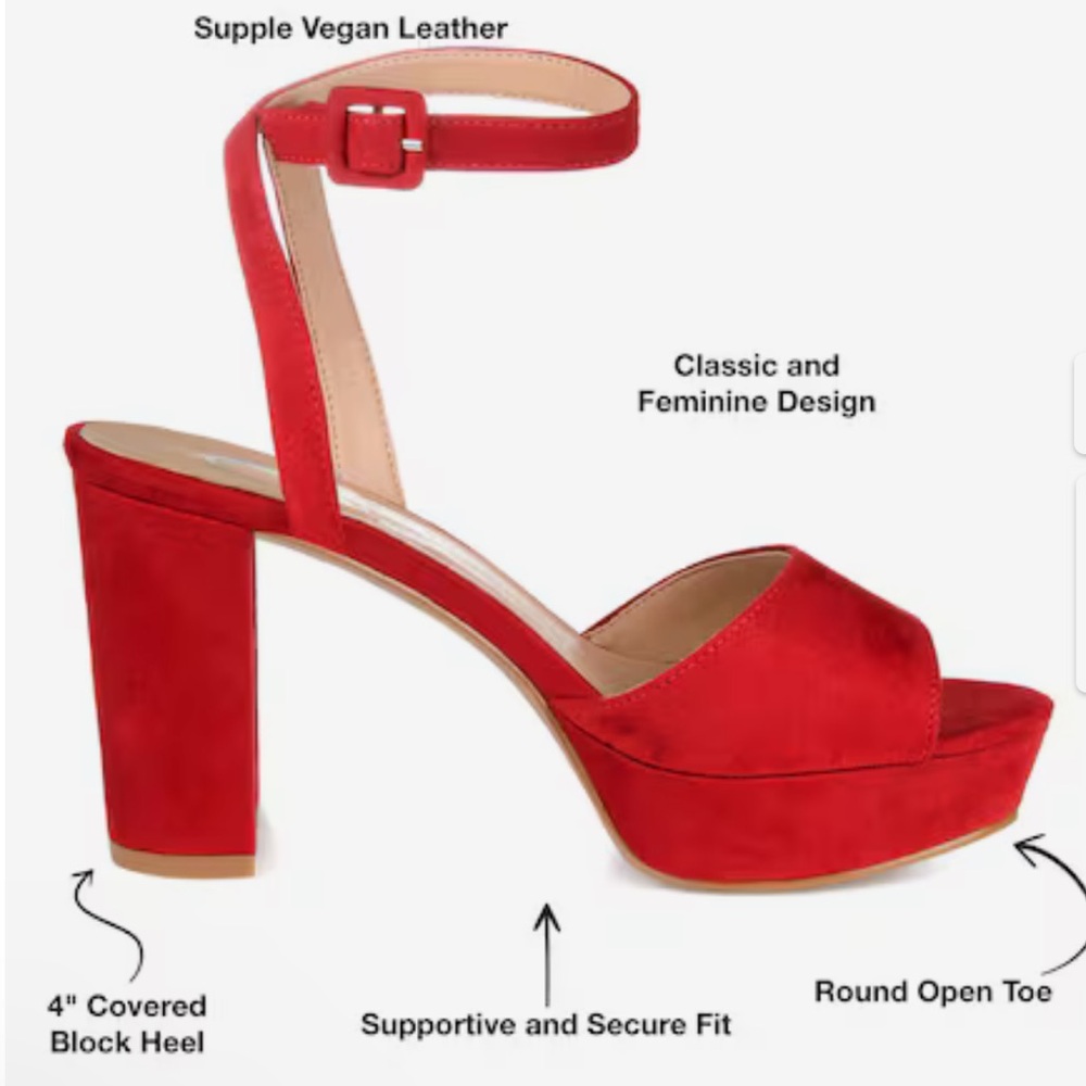 Journee Collection NAIRRI STRAPPY HEELS IN FAUX LEATHER - Picture 5 of 8